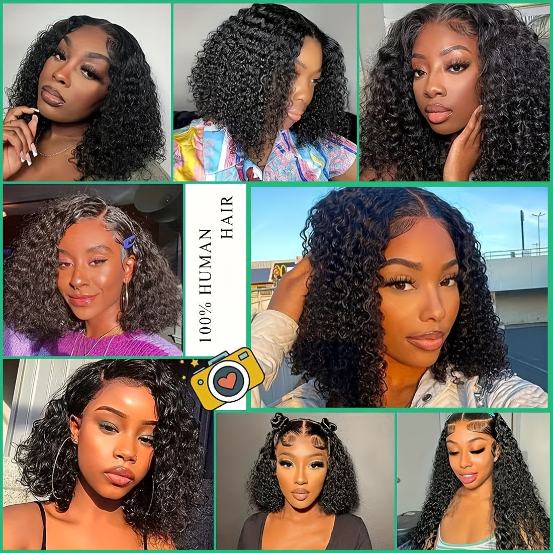 Deep Wave Bob Wig Human Hair HD Lace Front Wigs for Women Human Hair Glueless Invisible Lace Wigs Human Hair Pre Plucked Wave 150 Density Human Hair Wig 4x4 Frontal Wig