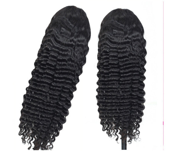 Luxury 13x4 Frontal Wig – Deep Wave Human Hair in 28”/30”