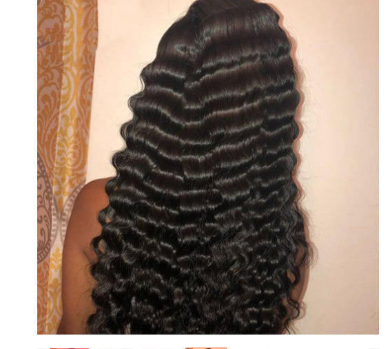 Luxury 13x4 Frontal Wig – Deep Wave Human Hair in 28”/30”