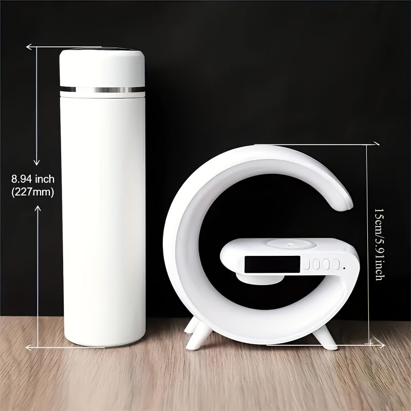 G6 Multifunction Wireless Charger Stand with RGB Lights, Display Alarm Clock Settings, ABS Material, Decorative Lights for Bedroom Living Room