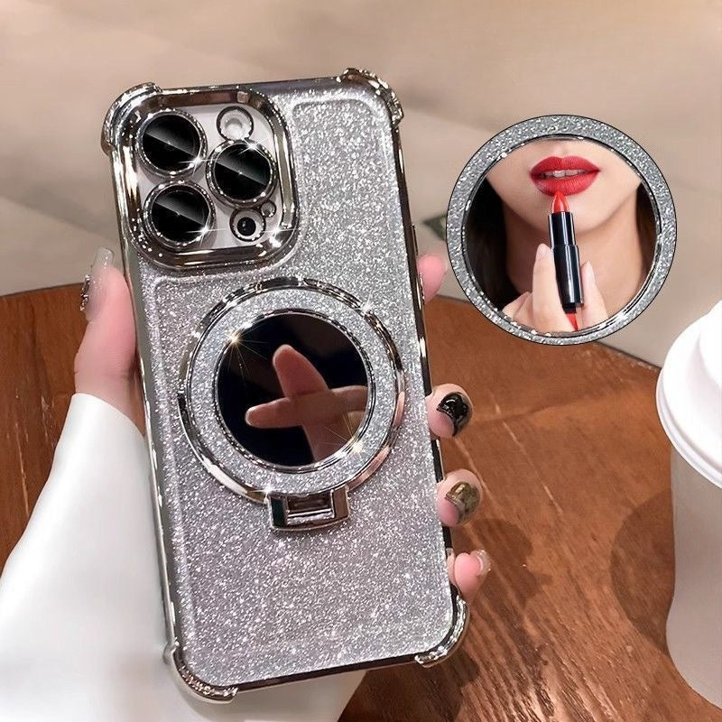 Samsung A14 4G/5G Glitter Mirror Case with Bracelet Holder