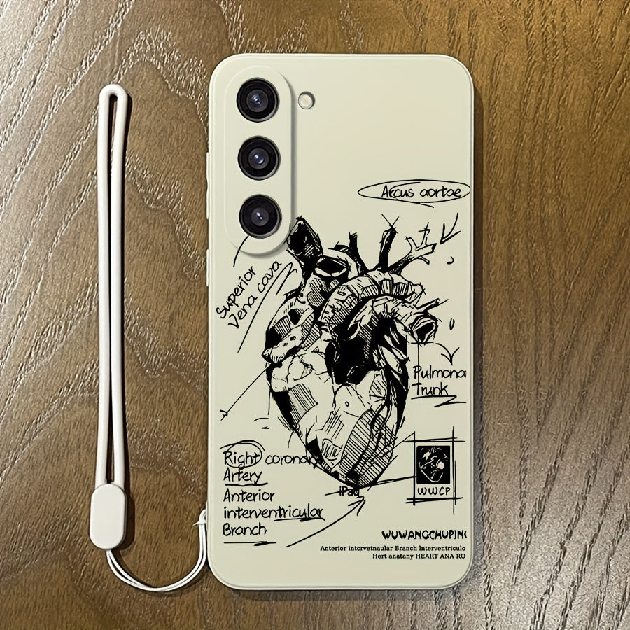 Heart Design TPU Strap Case for Samsung A-Series (A03s–A56)