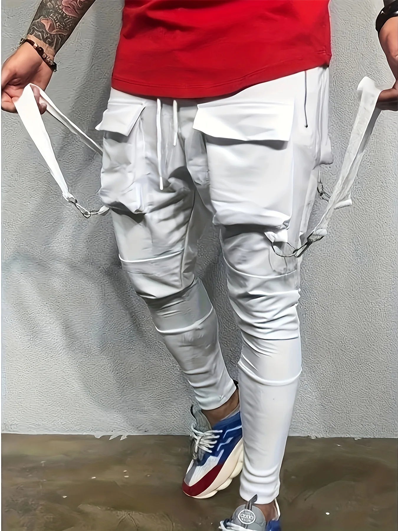 Men’s Slim-Fit Cargo Pants – Street Style with Big Pockets