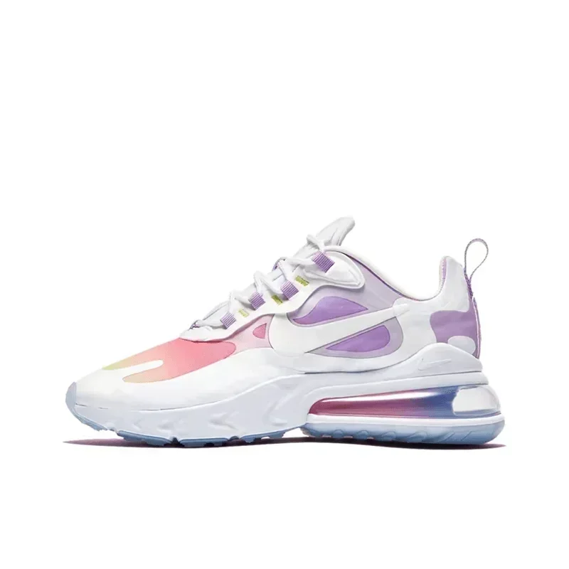 Nike Air Max 270 React Vintage Air Cushioned Running Shoes Shock Absorption Anti-slip Properties Low Heel Casual Design Women