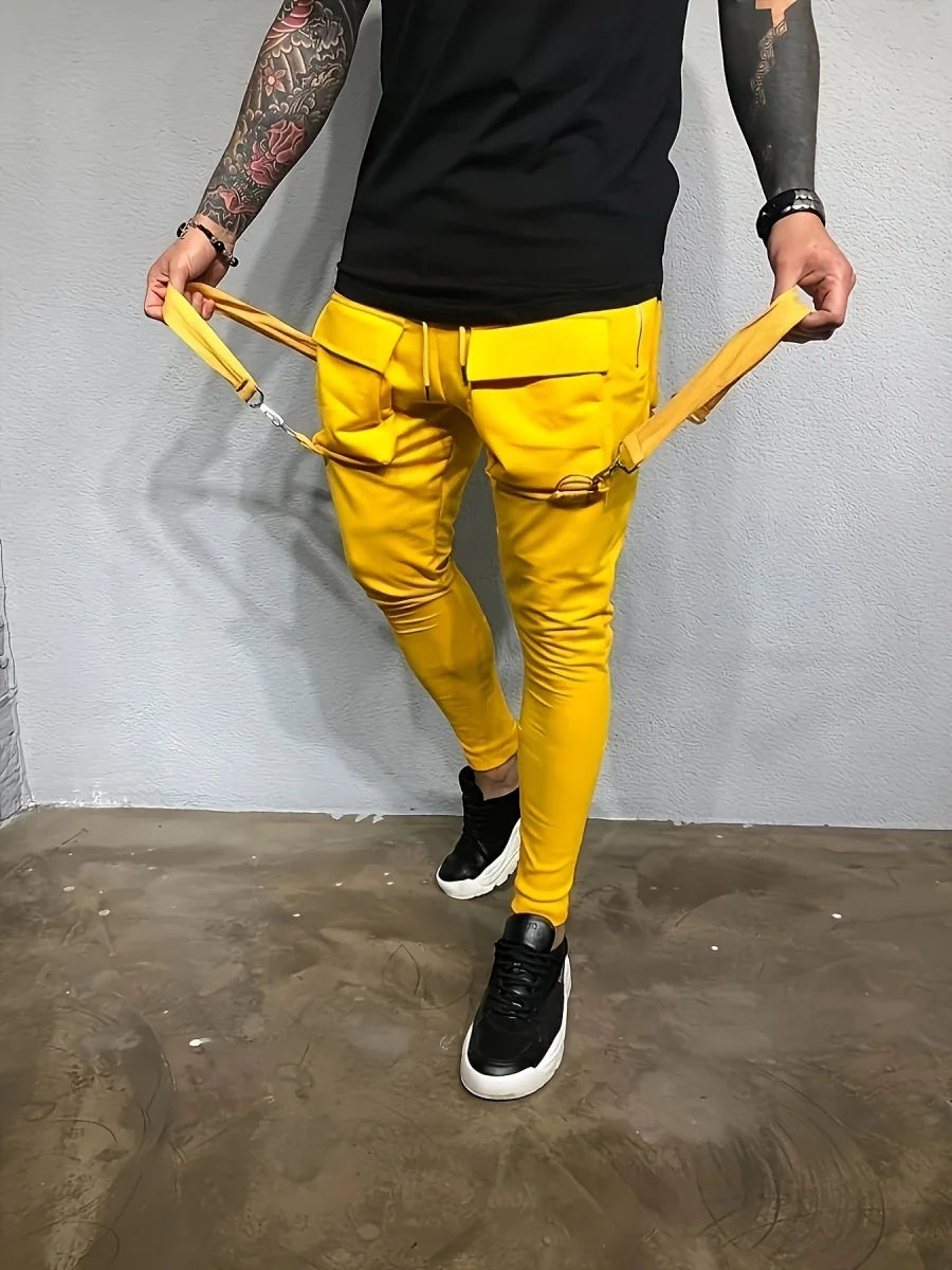 Men’s Slim-Fit Cargo Pants – Street Style with Big Pockets
