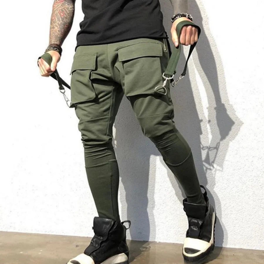 Men’s Slim-Fit Cargo Pants – Street Style with Big Pockets