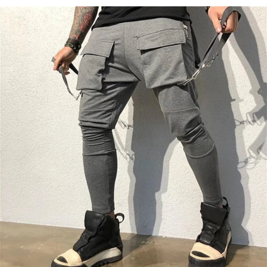 Men’s Slim-Fit Cargo Pants – Street Style with Big Pockets