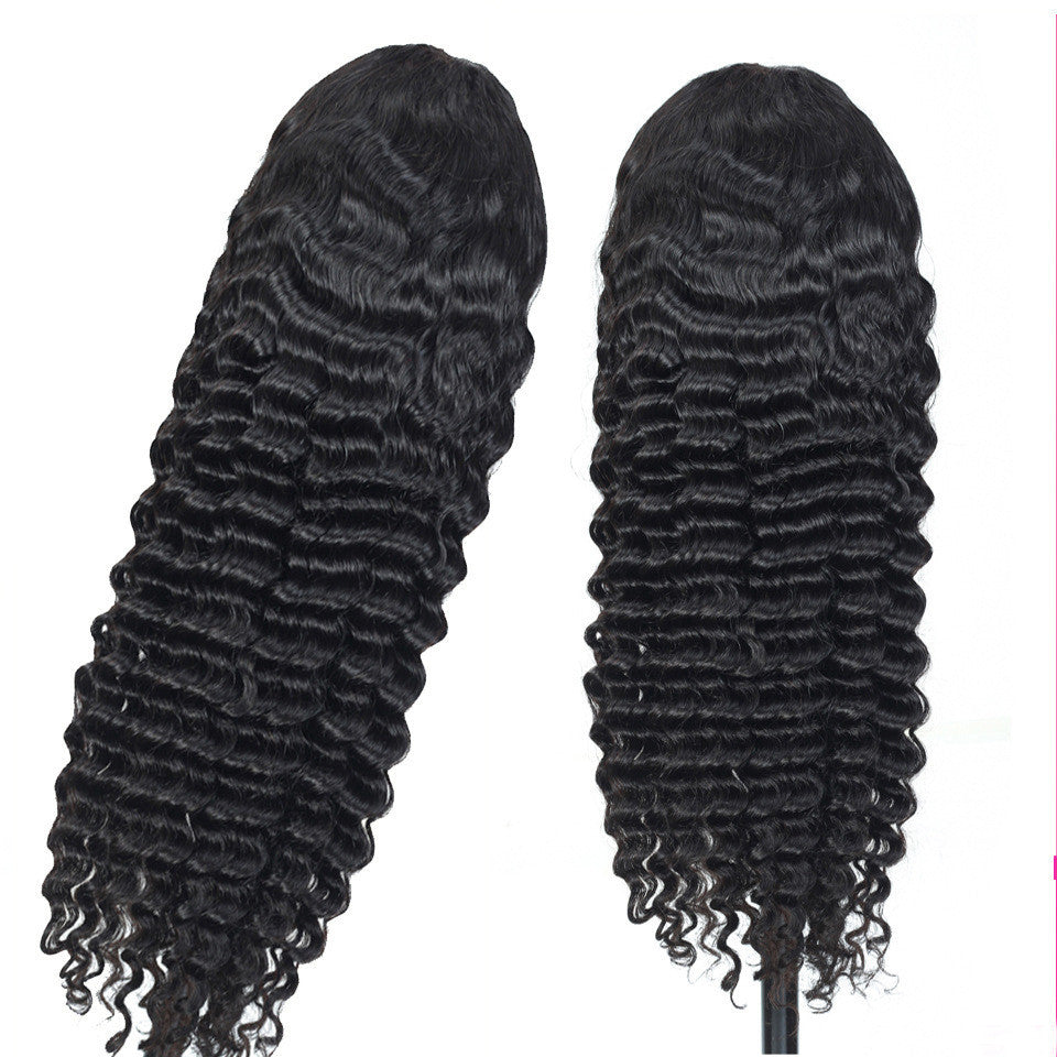 Luxury 13x4 Frontal Wig – Deep Wave Human Hair in 28”/30”