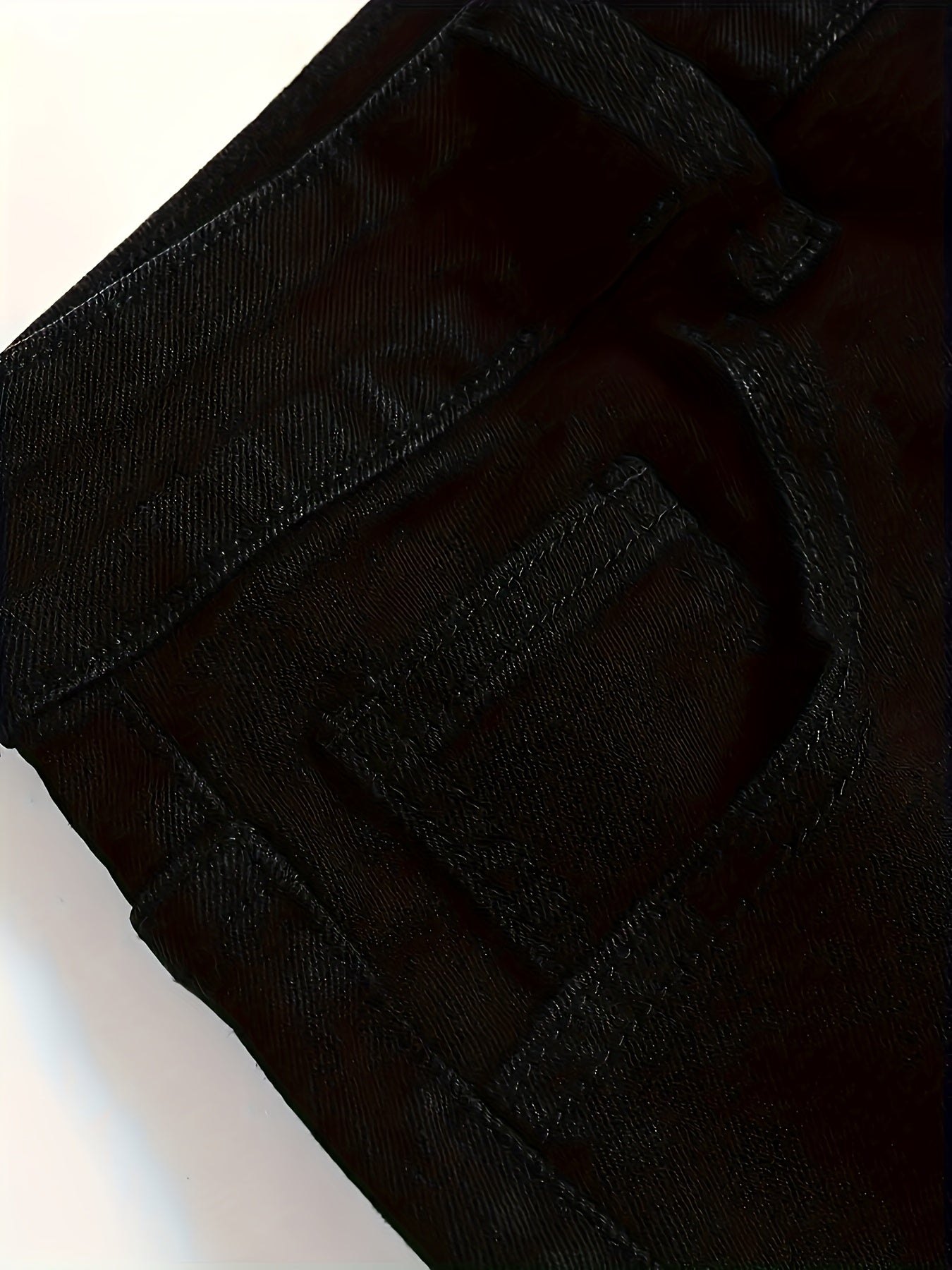 Men's Stretch Skinny Jeans - Classic Black, Ripped Design for All Seasons, Machine Washable, Gift, Fashion, New Style, Comfortable, Spring, Autumn, Winter