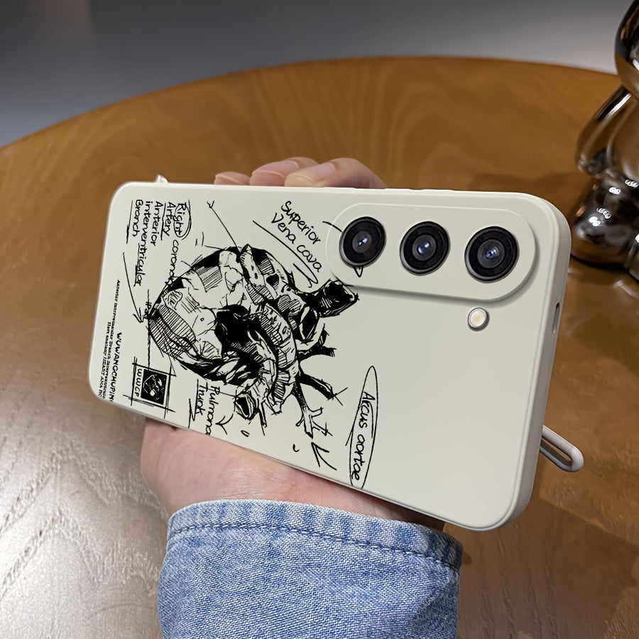 Heart Design TPU Strap Case for Samsung A-Series (A03s–A56)