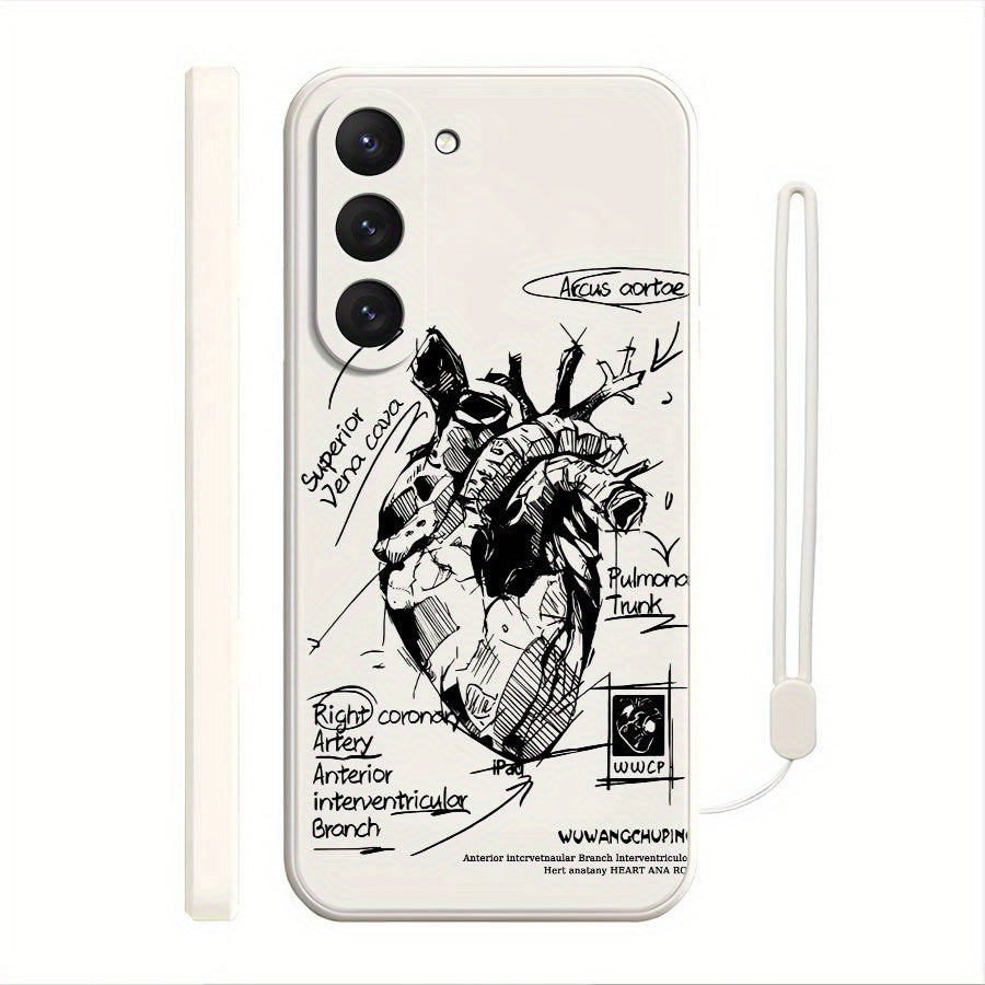 Heart Design TPU Strap Case for Samsung A-Series (A03s–A56)