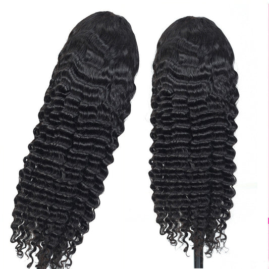 Luxury 13x4 Frontal Wig – Deep Wave Human Hair in 28”/30”